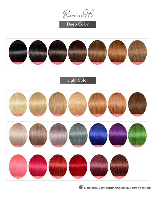 Color Charts Samples For Hairrs Human Hair Extensions